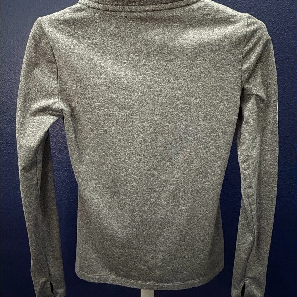 PINK Victoria's Secret Ultimate Charcoal Gray Quarter-Zip Pullover - Size Small - Picture 3 of 6